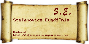 Stefanovics Eugénia névjegykártya
